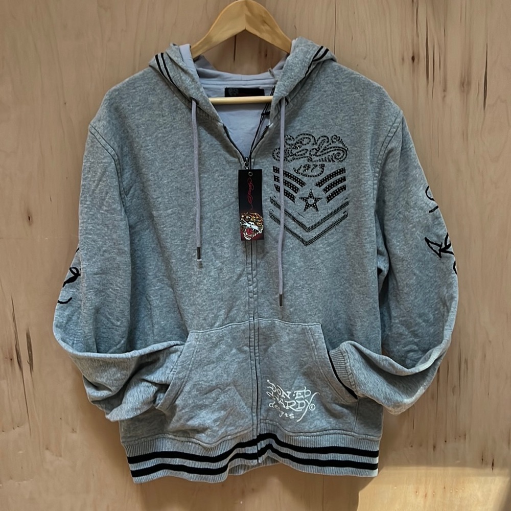 Mens Ed Hardy hoodie sweatshirt. Size XL